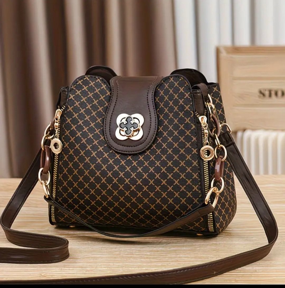 ​Sac à main élégant marron/doré - NEUF AVEC ÉTIQUETTE