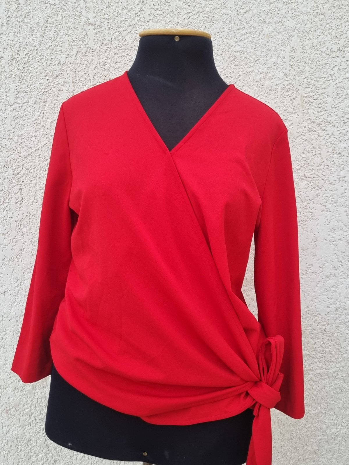 Top cache-cœur rouge Ann Taylor / Chemisier chic
