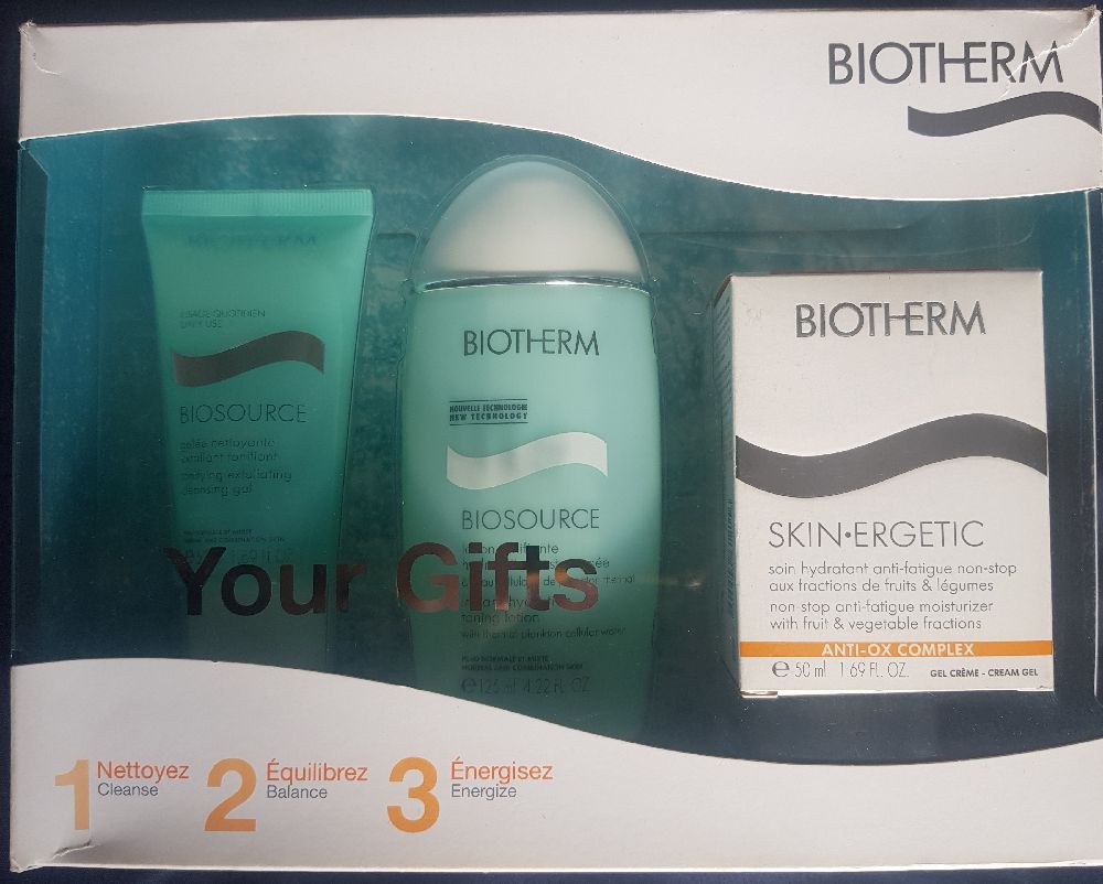 coffret biotherm energy trio hydratation 3 étapes 