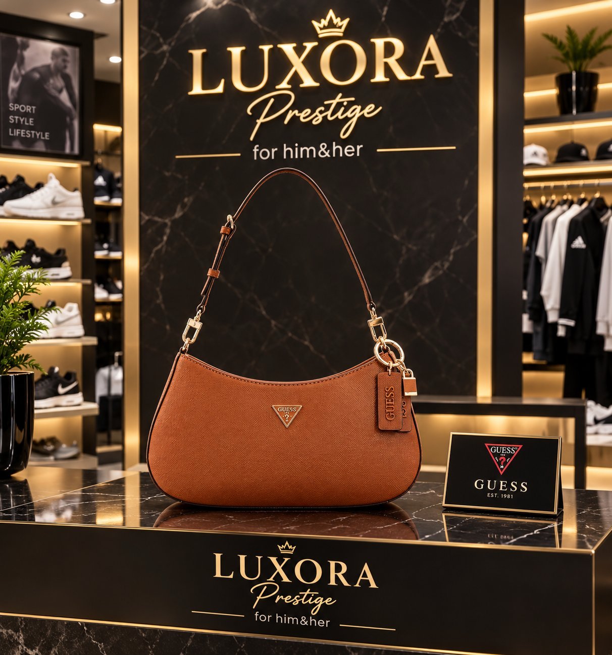 Sac guess demi lune