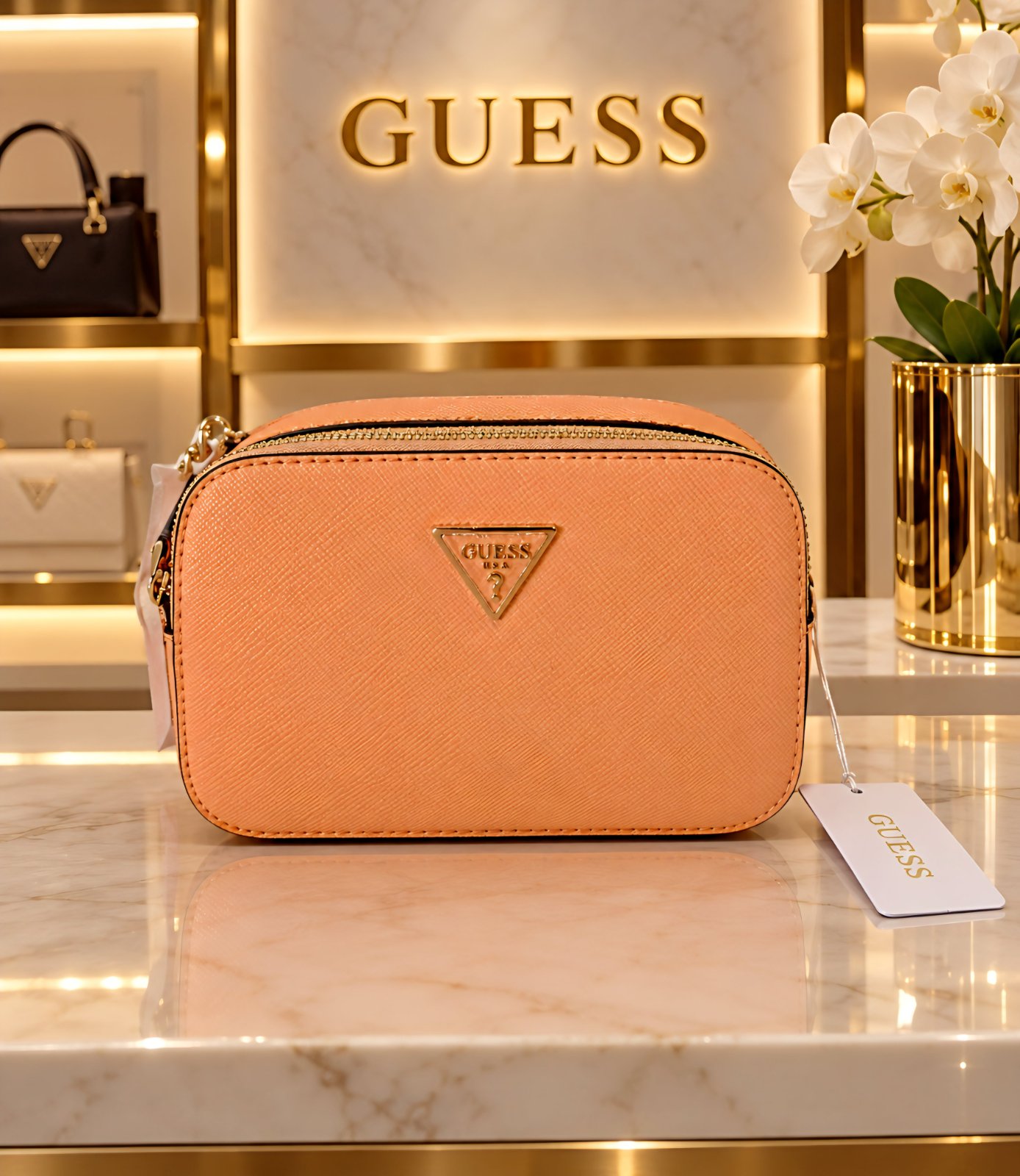 Sac Guess bandoulière chrome