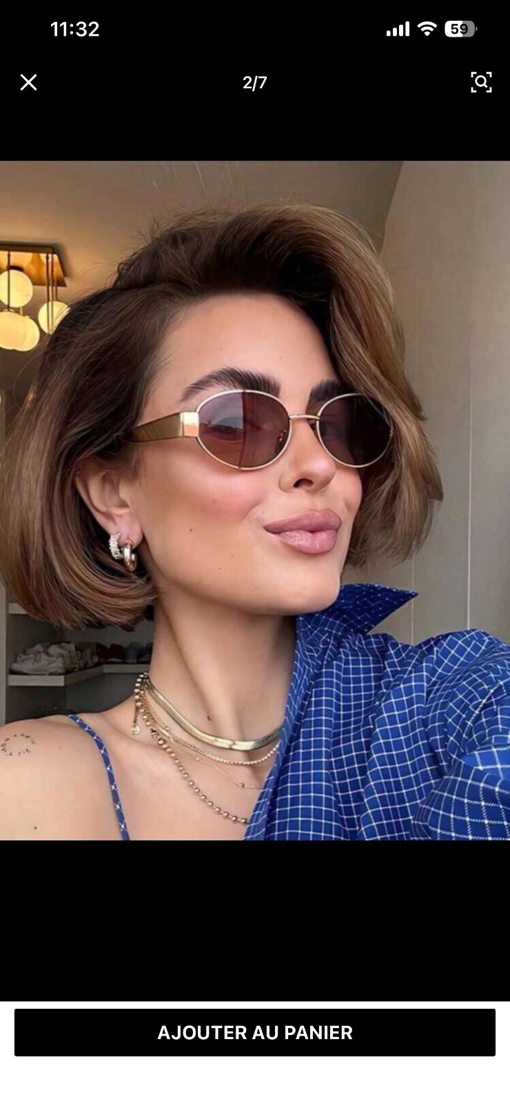 Lunette solaire marron