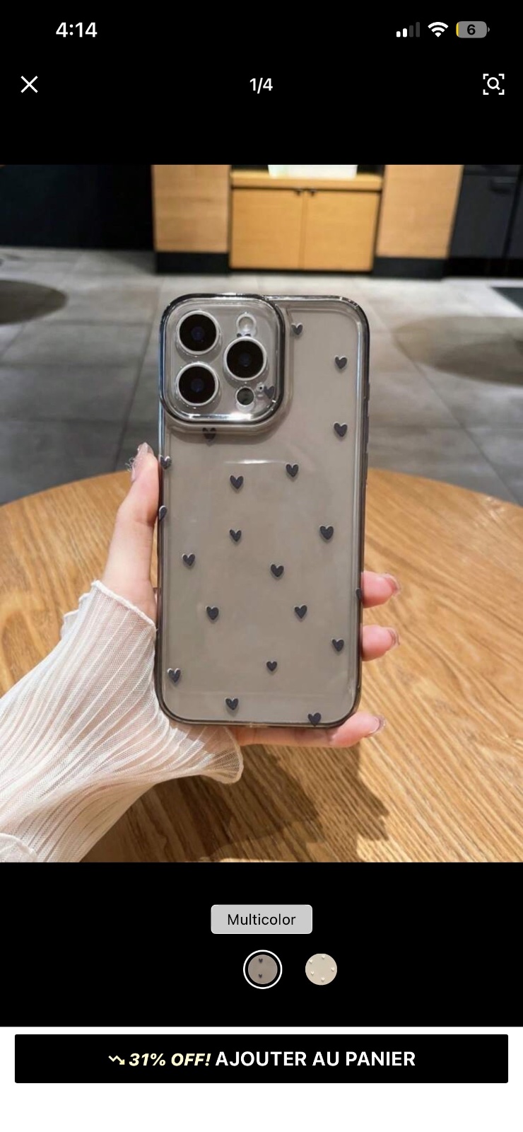 Cache telephone gris
