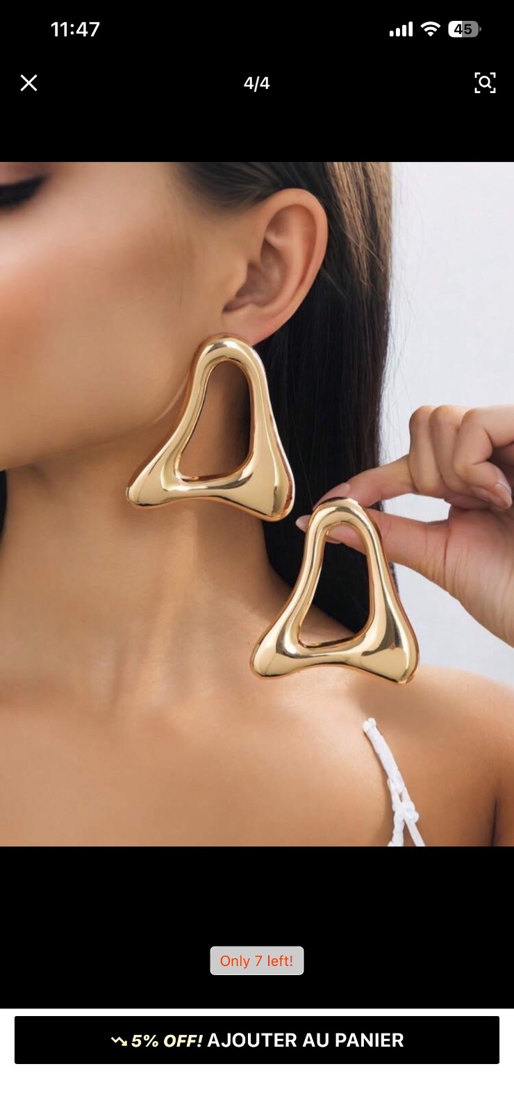 Des boucles doreé inoxydable