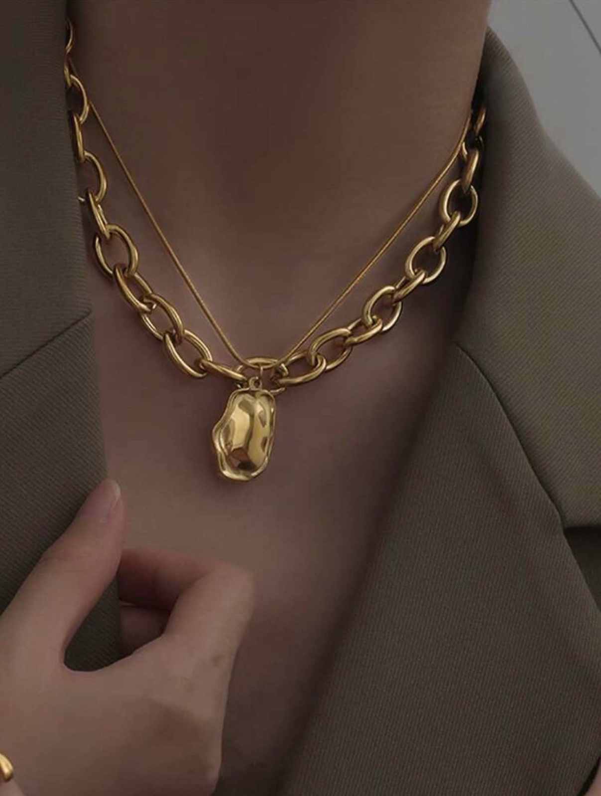 Collier inoxydable tendance
