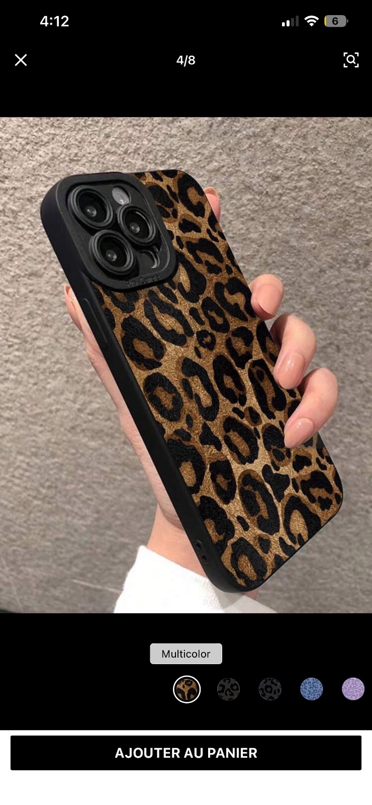 Cache telephone leopard de iphone 12 pro max