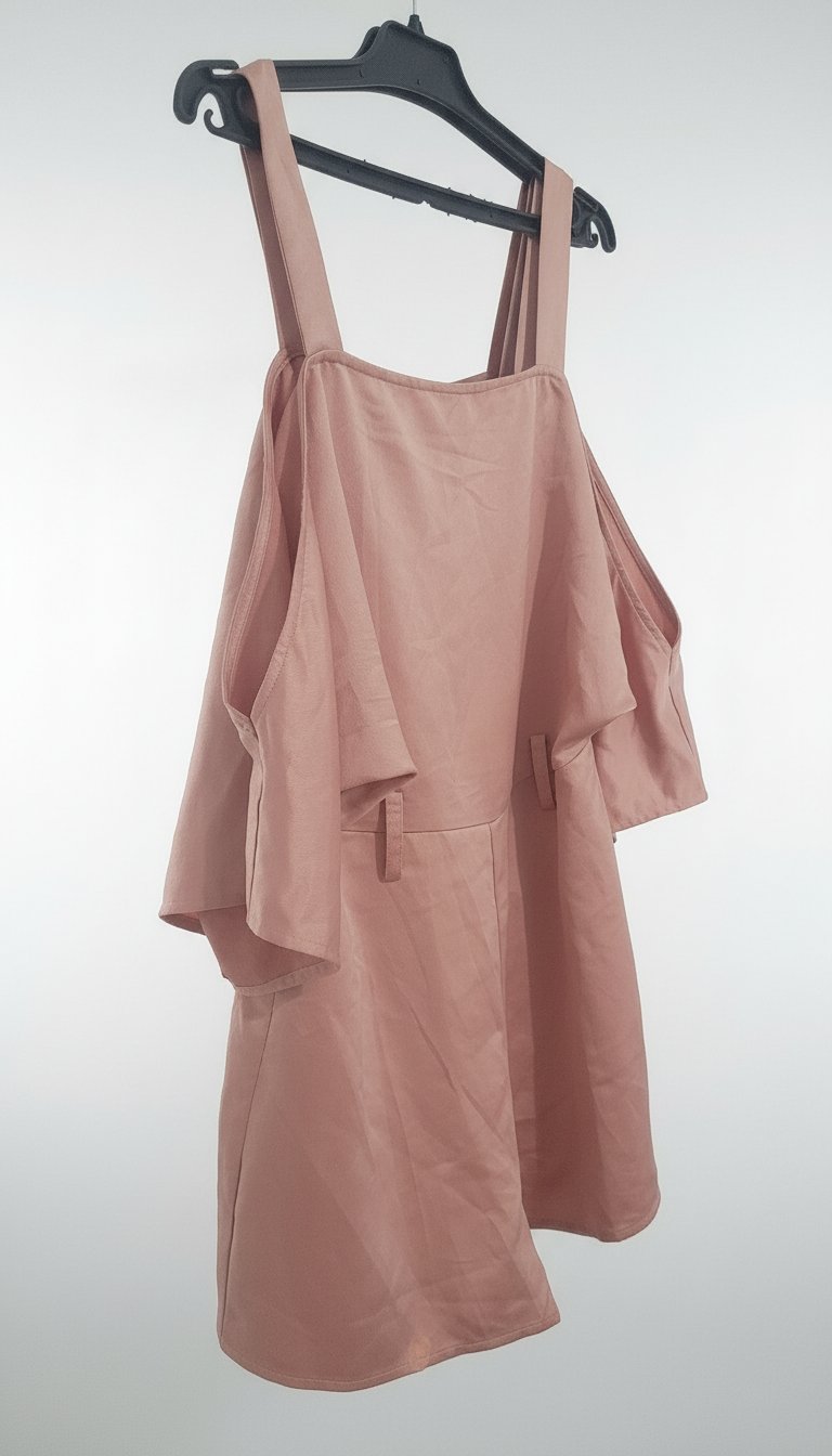 Combishort en satin rose Forever 21 – Épaules dénudées