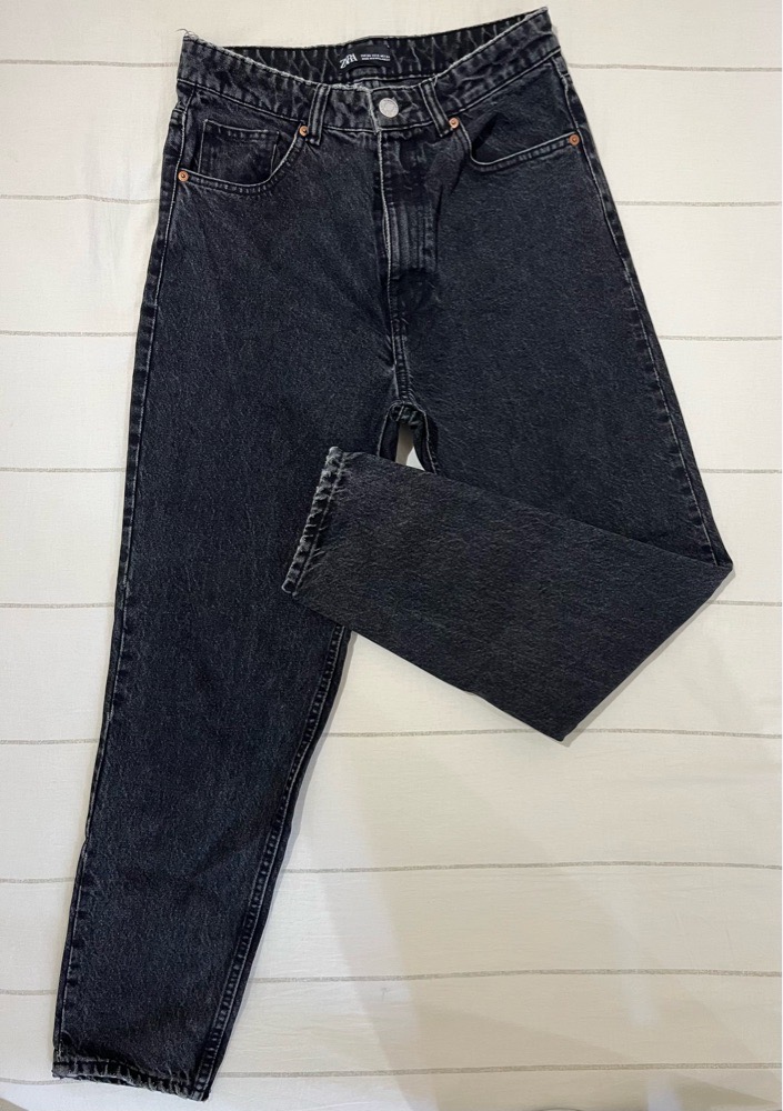 Pantalon boyfriend noir zara pour femme
