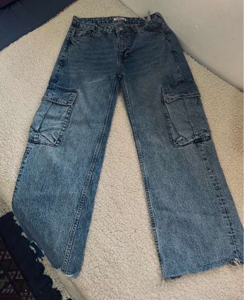 Je vends ce jeans cargo wide legs T40/L