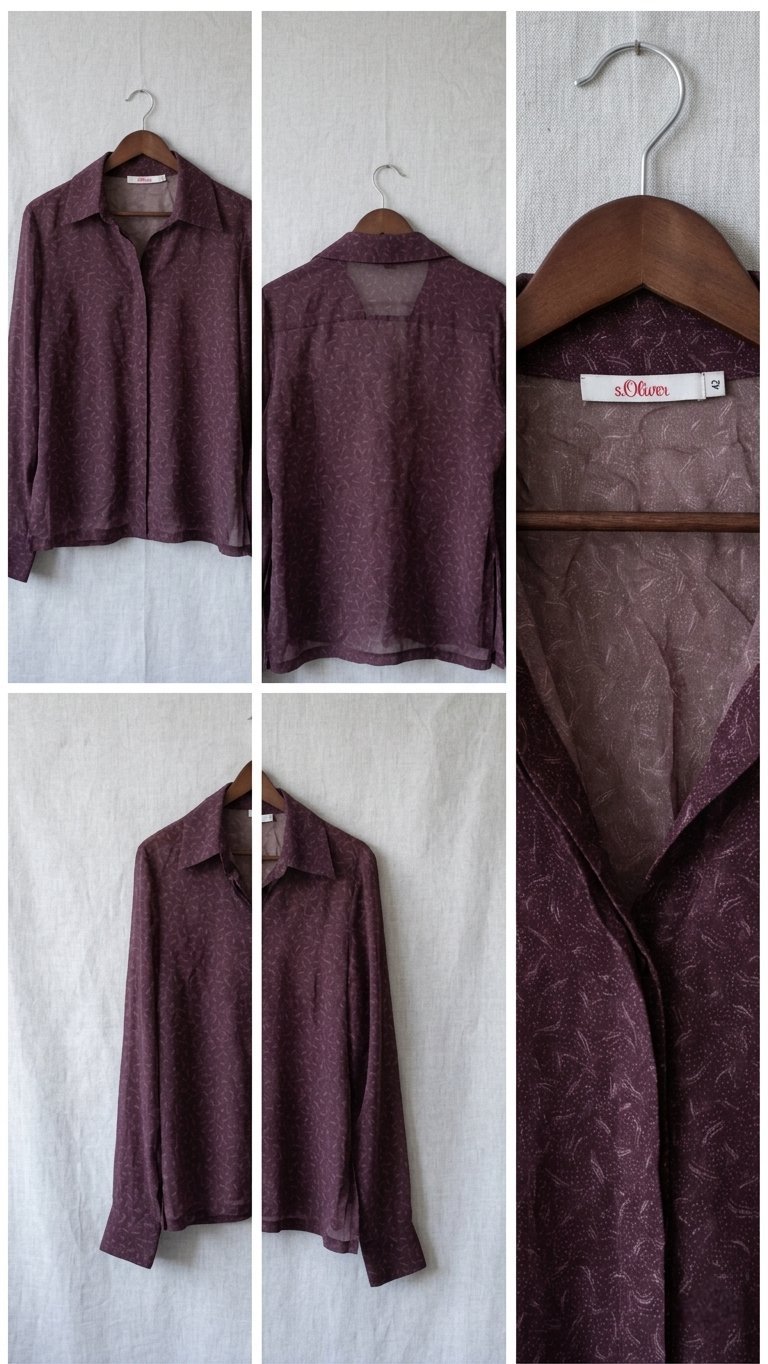 Chemisier fluide s.Oliver couleur prune – Taille 42