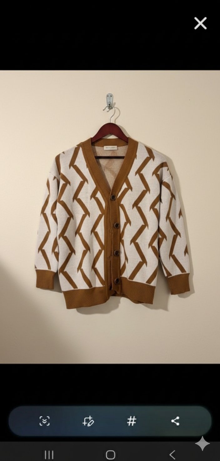Cardigan camel et beige