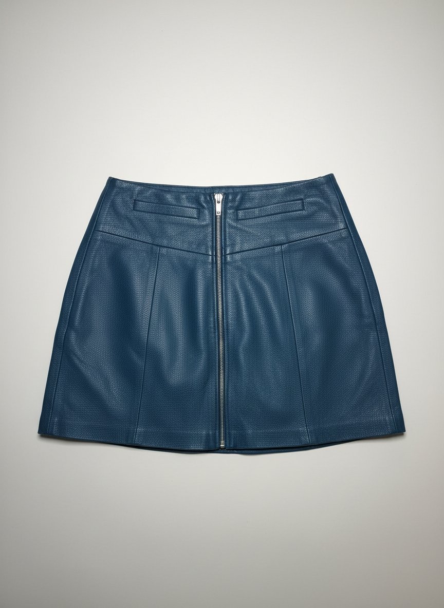 Jupe cuire couleur vert
