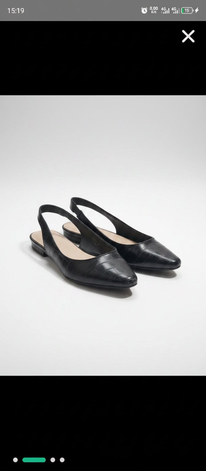 Ballerine noire plate