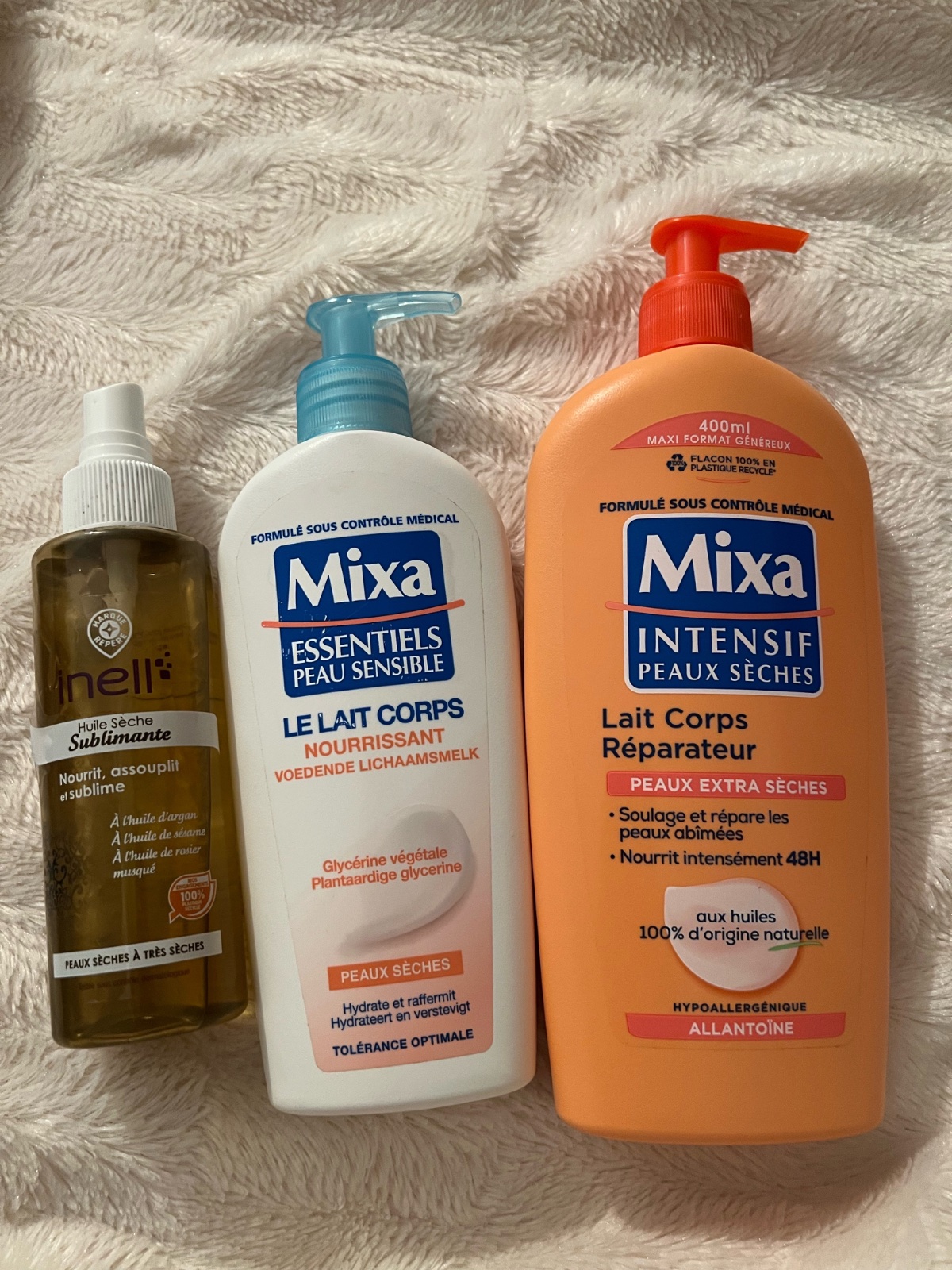 Deux lait mixa et une huile 