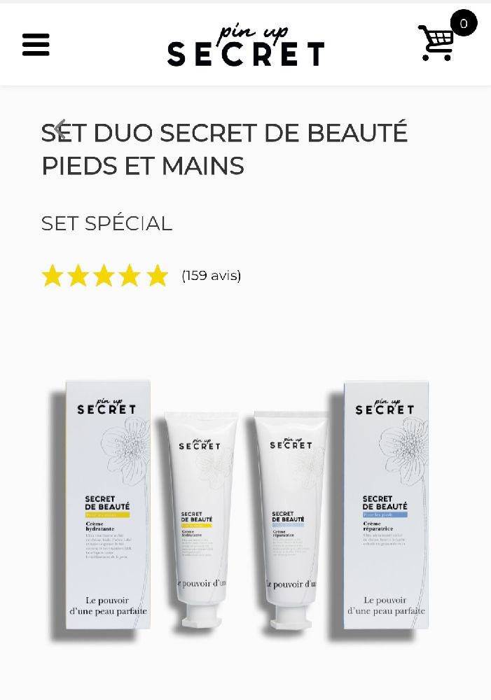 SÉT DUO SECRET DE BEAUTÉ   PIEDS ET MAINS