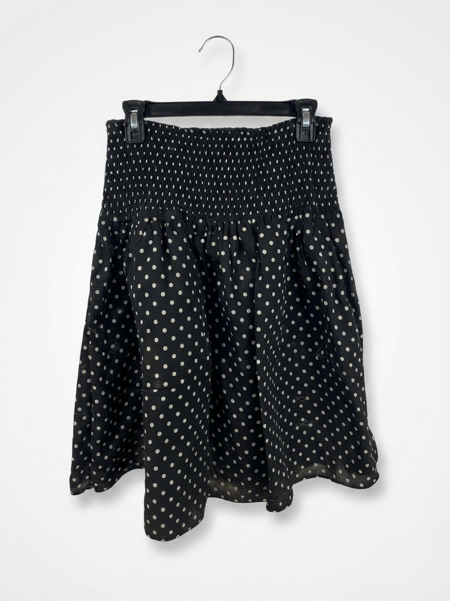 Jupe Noire a pois blanc