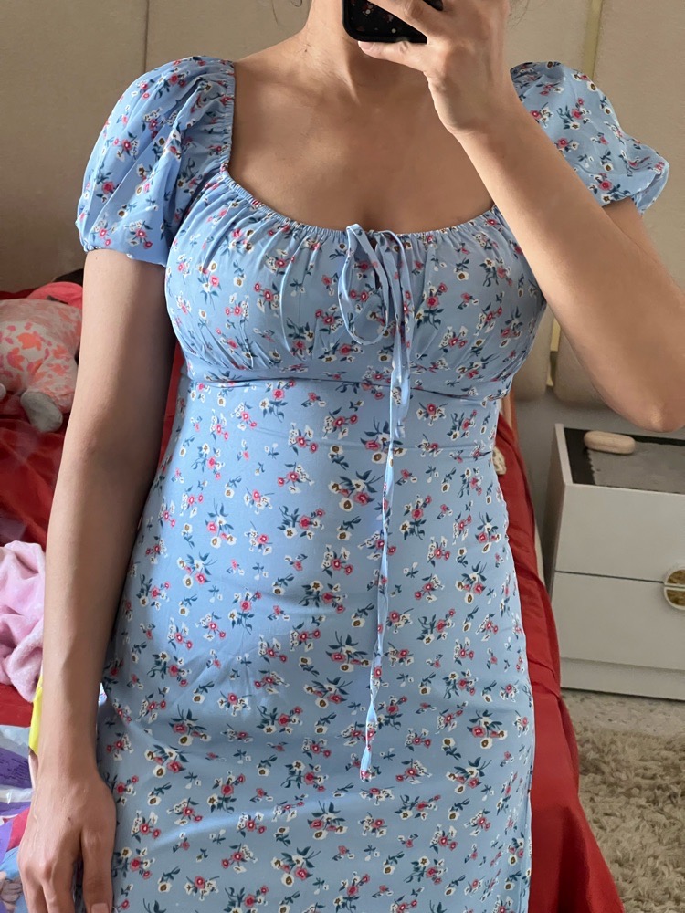 Robe bleu à imprimé floral 🌸 jamais portée taille 36 🩵