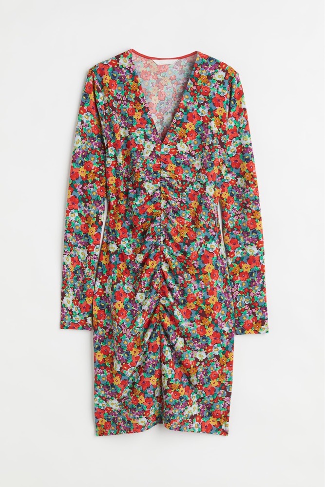 Robe fleurie froncée H&M taille S