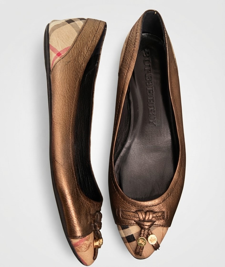 Ballerines Burberry authentique cuir 