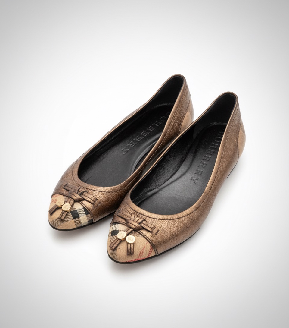 Ballerines Burberry authentique cuir 