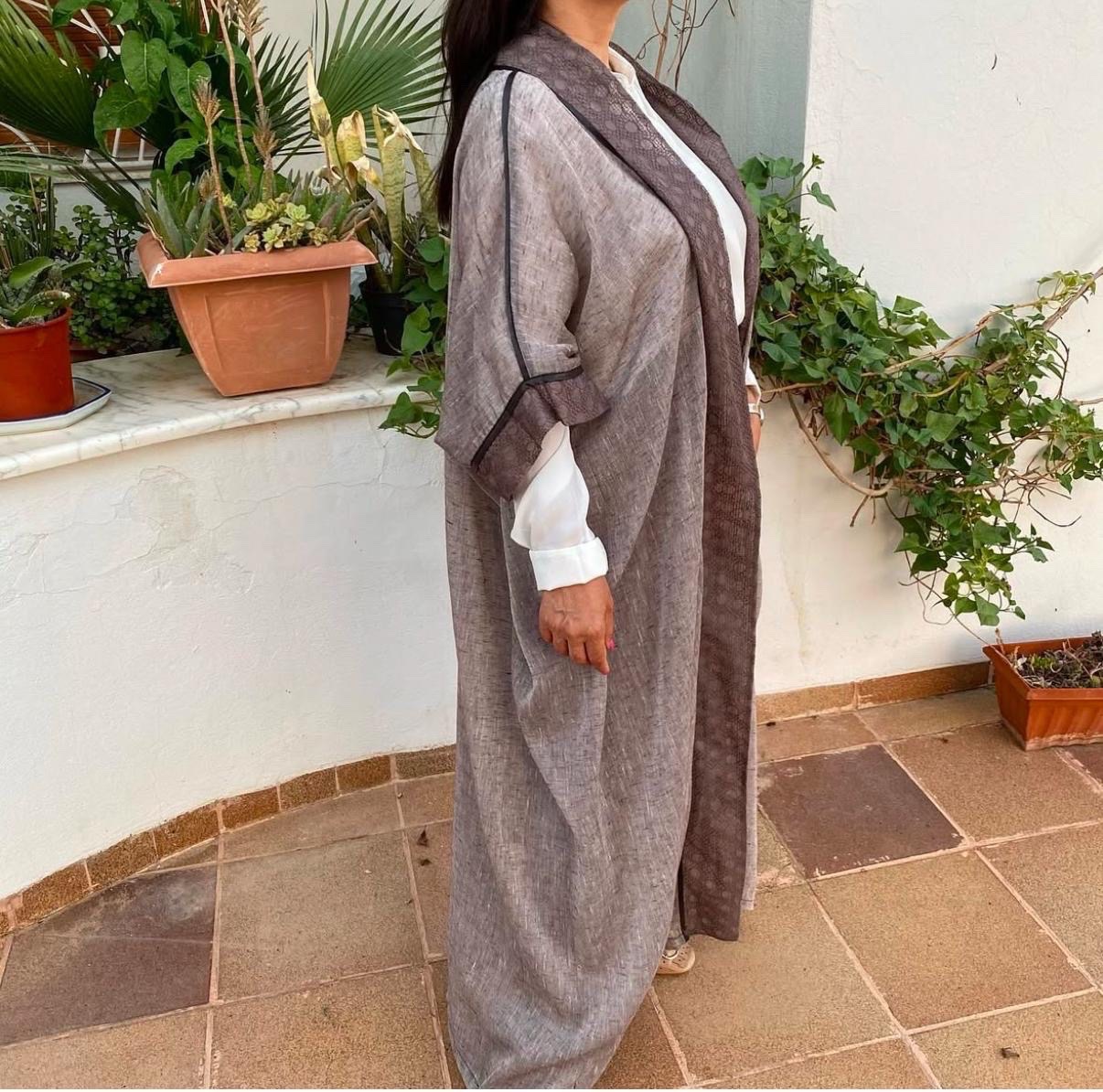 Abaya en lin fait main 
