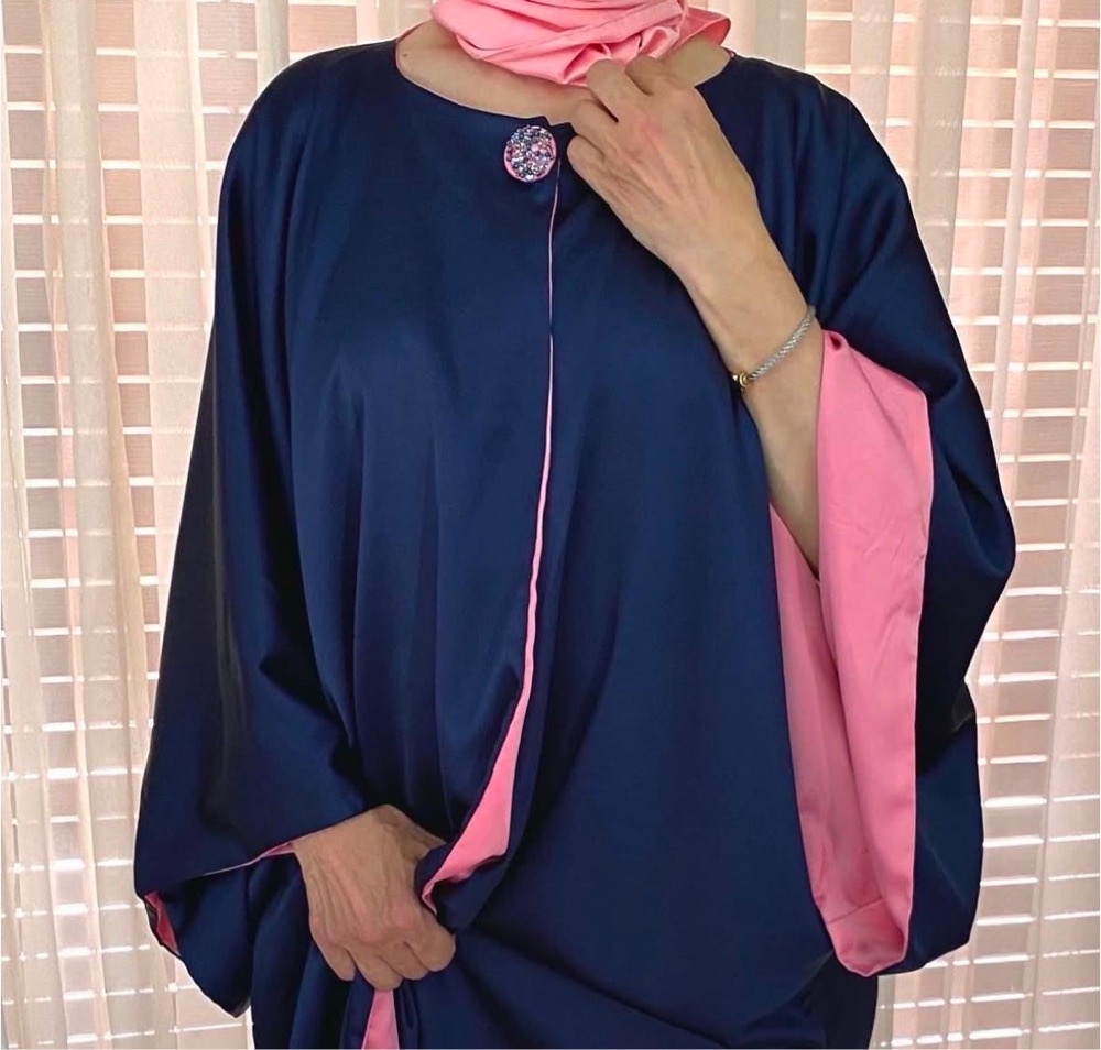 abaya en satin marocain doublé