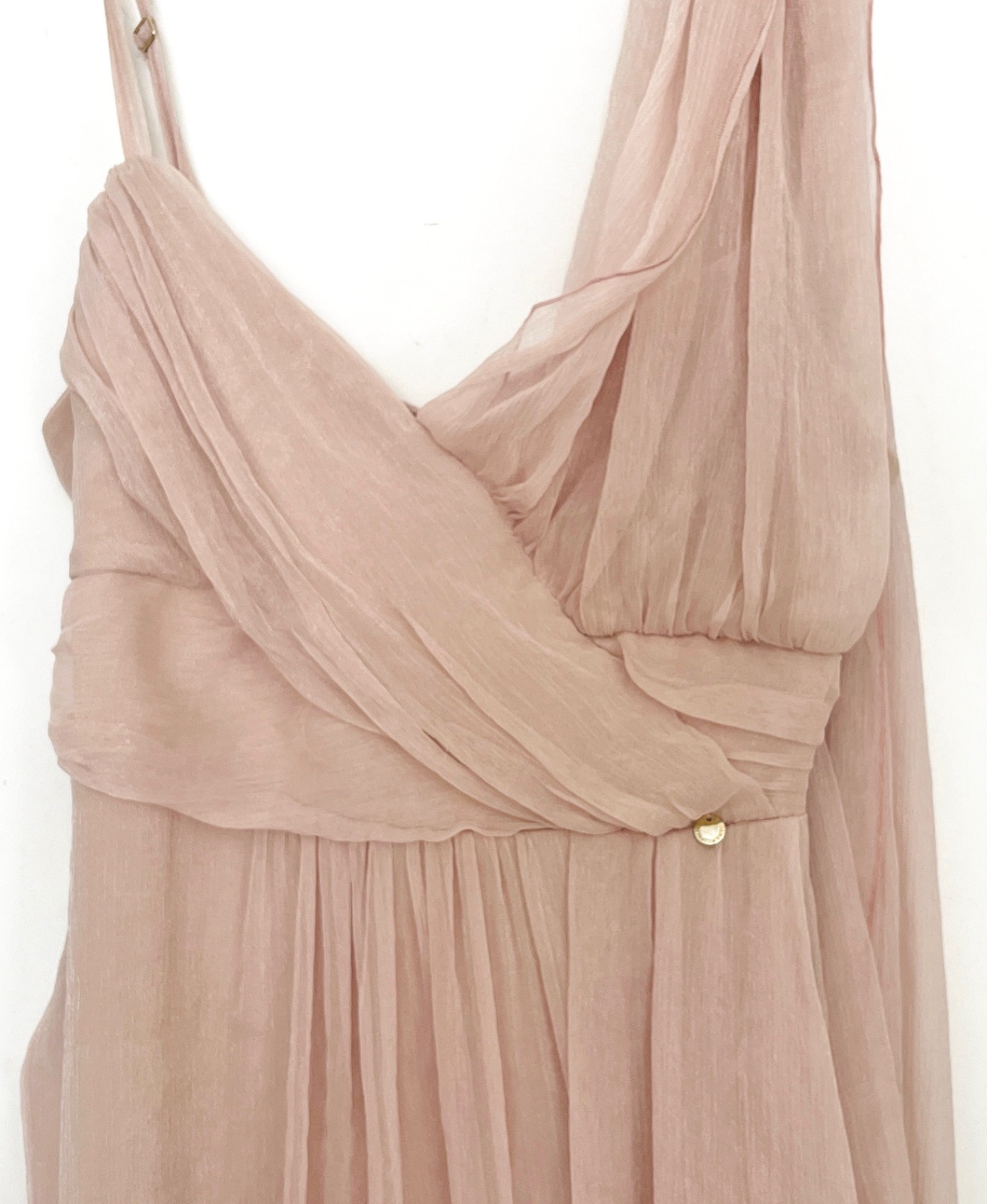 Robe soirée rose poudré 