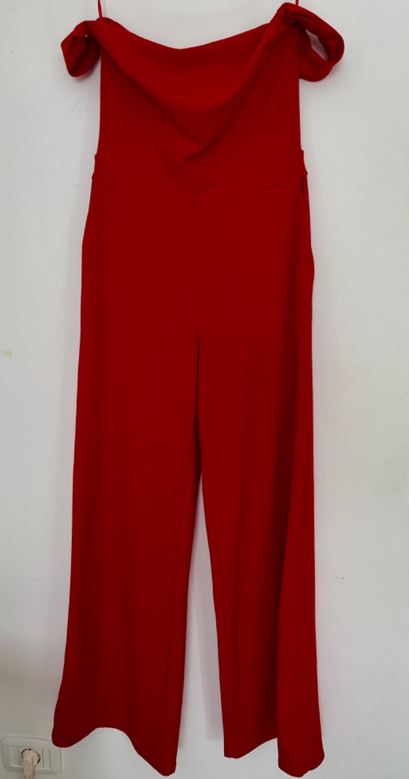 Combinaison rouge col bateau