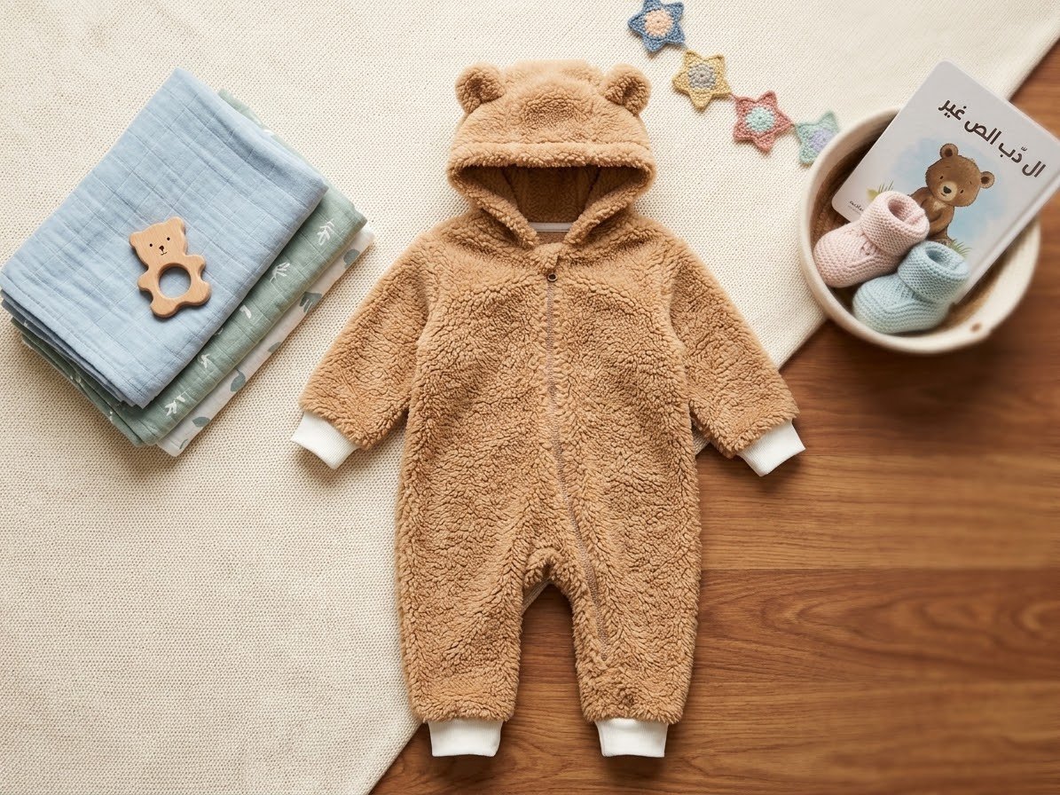 Promooo⚡⚡⚡Combinaison pilou-pilou avec capuche pour bébé - Fabriquée en Turquie Fille /Garçon 6-9 mois