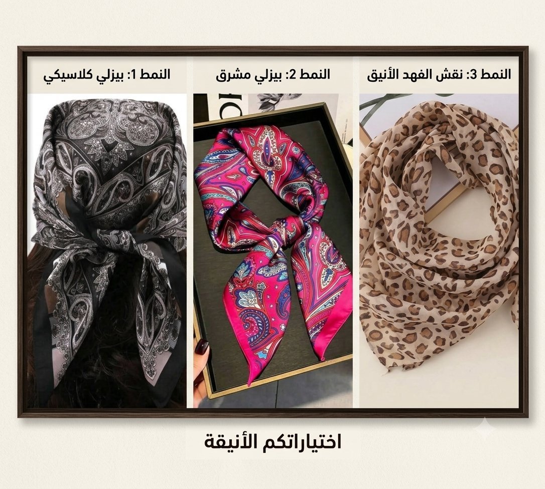 ​طقم فولارات أنيق لجميع المناسبات (3 أنماط رائعة)