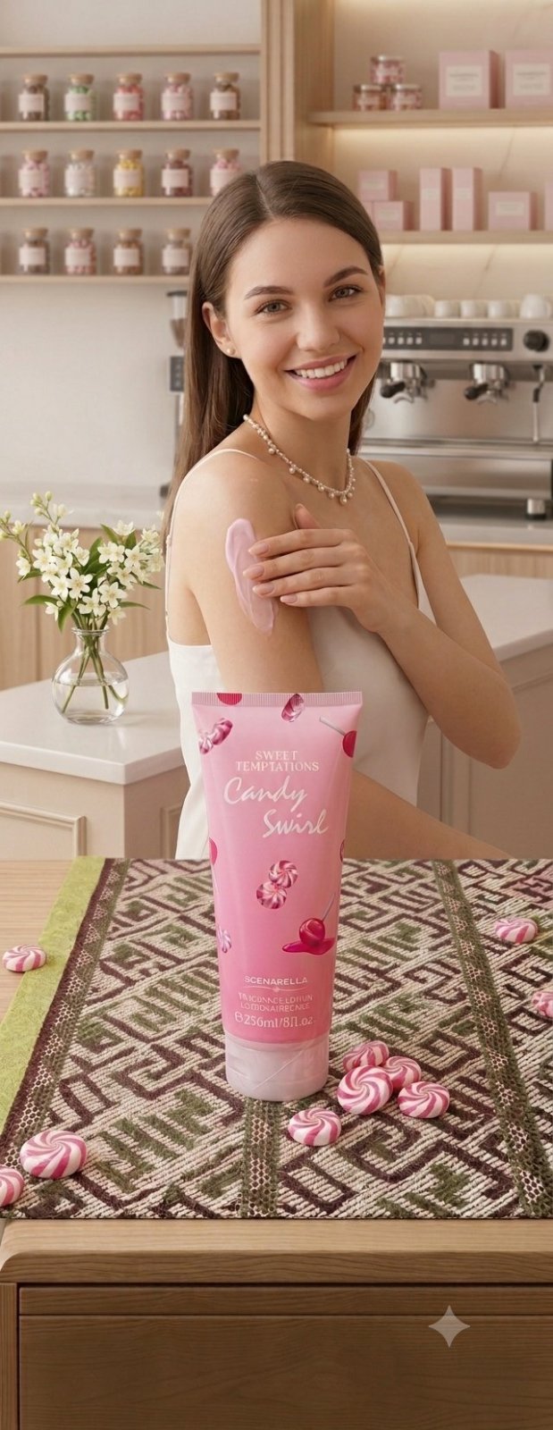 Importation ​لوشن معطر للجسم Candy Swirl برائحة الحلوى الساحرة من Scenabella