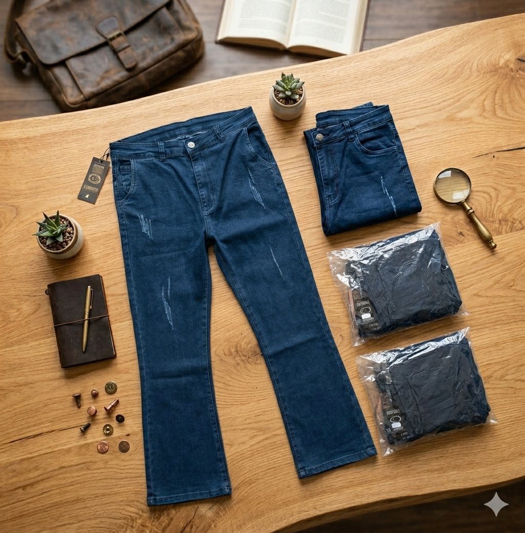Jean Bleu Stretch tendance coupe Bootcut / Flare - Neuf avec étiquette