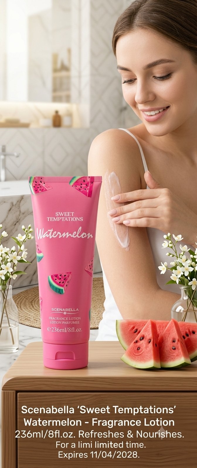 Importation 🍉 لوشن معطر للجسم Scenabella - Sweet Temptations (Watermelon)
