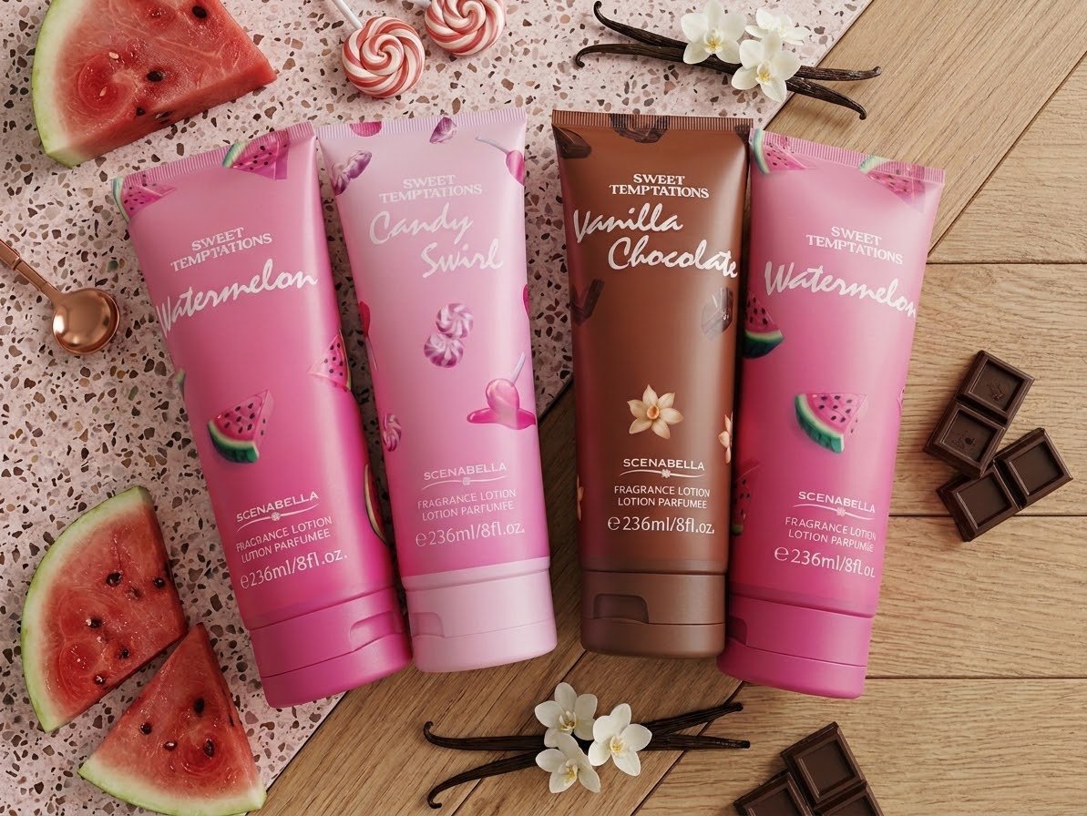 4 pieces de lait du corps en différent goûts importation
