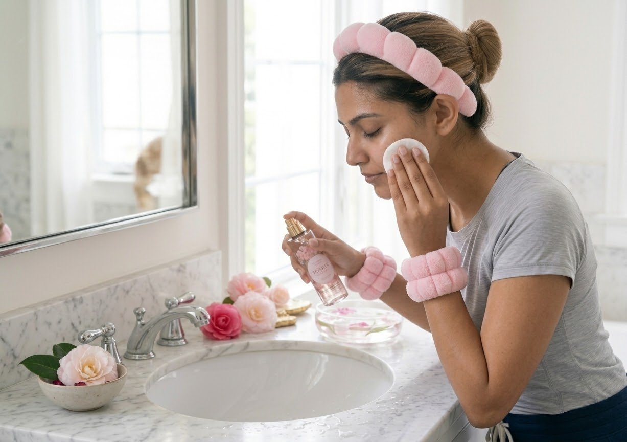 Pack Routine Skincare : Bandeau, Bracelets et Toner