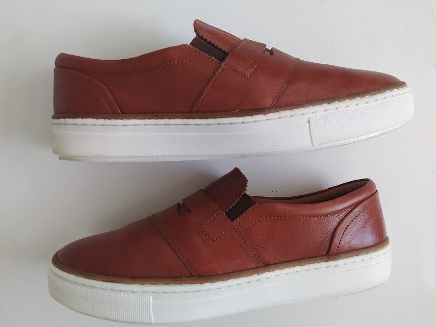 Mocassins sport chic en cuir pour Homme, pointure 42
