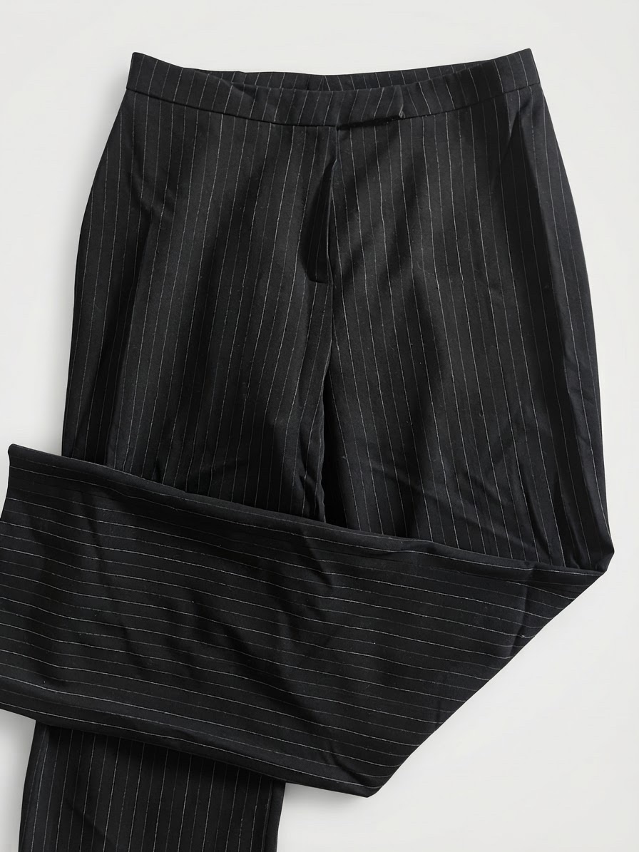 Pantalon tailleur à rayures