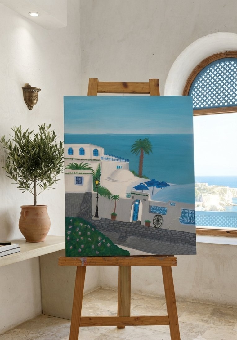 Tableau artisanal Sidi bousaid