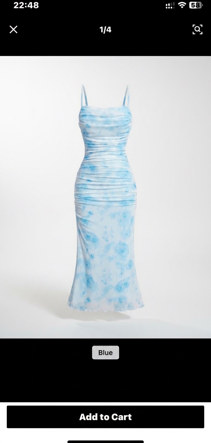 Robe bleu shein