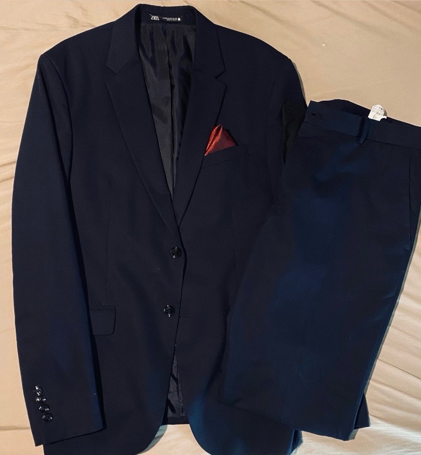 Costume Zara Complet (Veste 50 / Pantalon 42) - Bleu Nuit