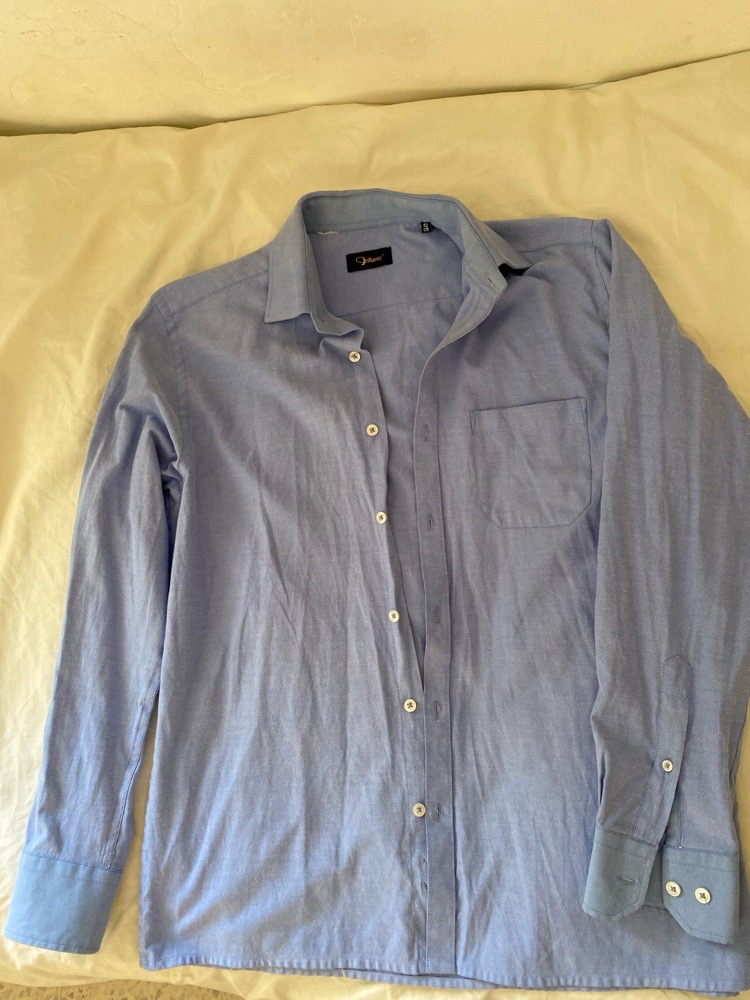Chemise Classique Bleue Ciel Manches Longues