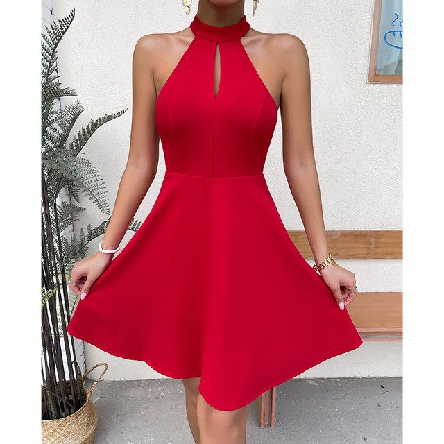 Lace Trim Backless Cut-out Dress | Shein