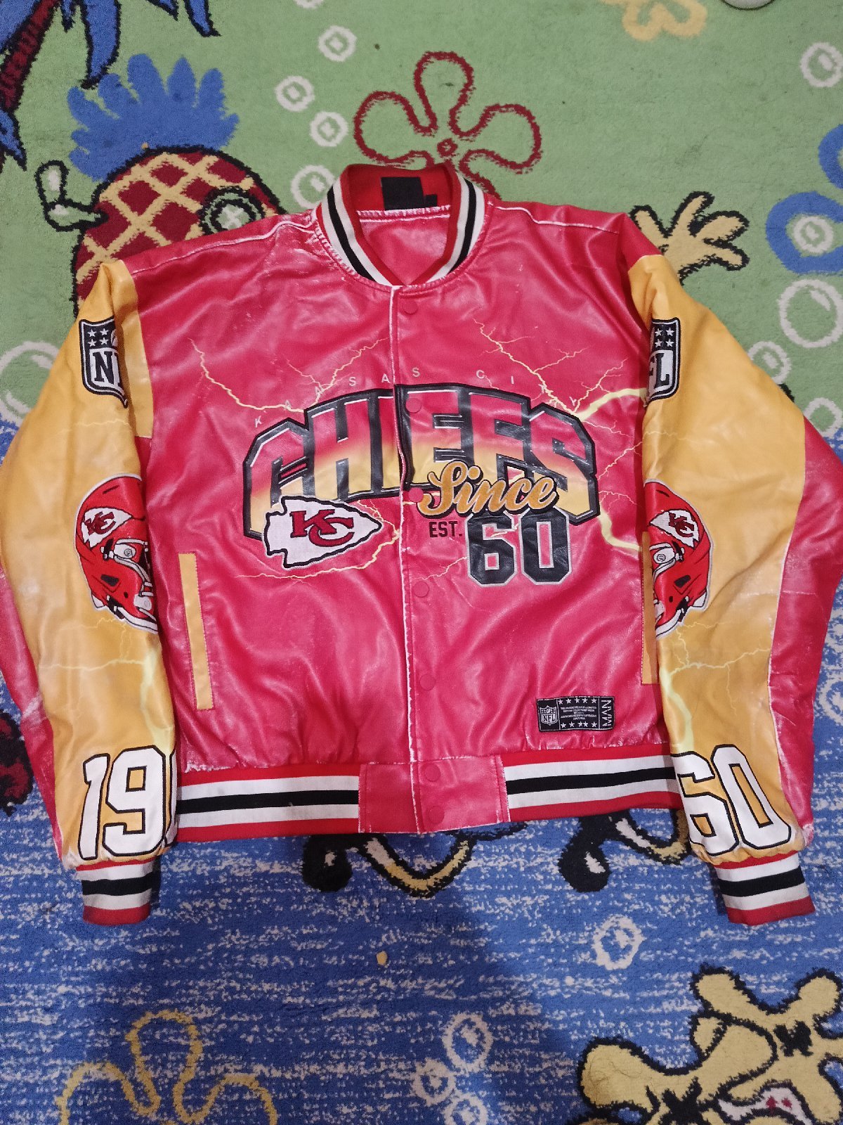 Veste homme Kansas City rouge et jaune