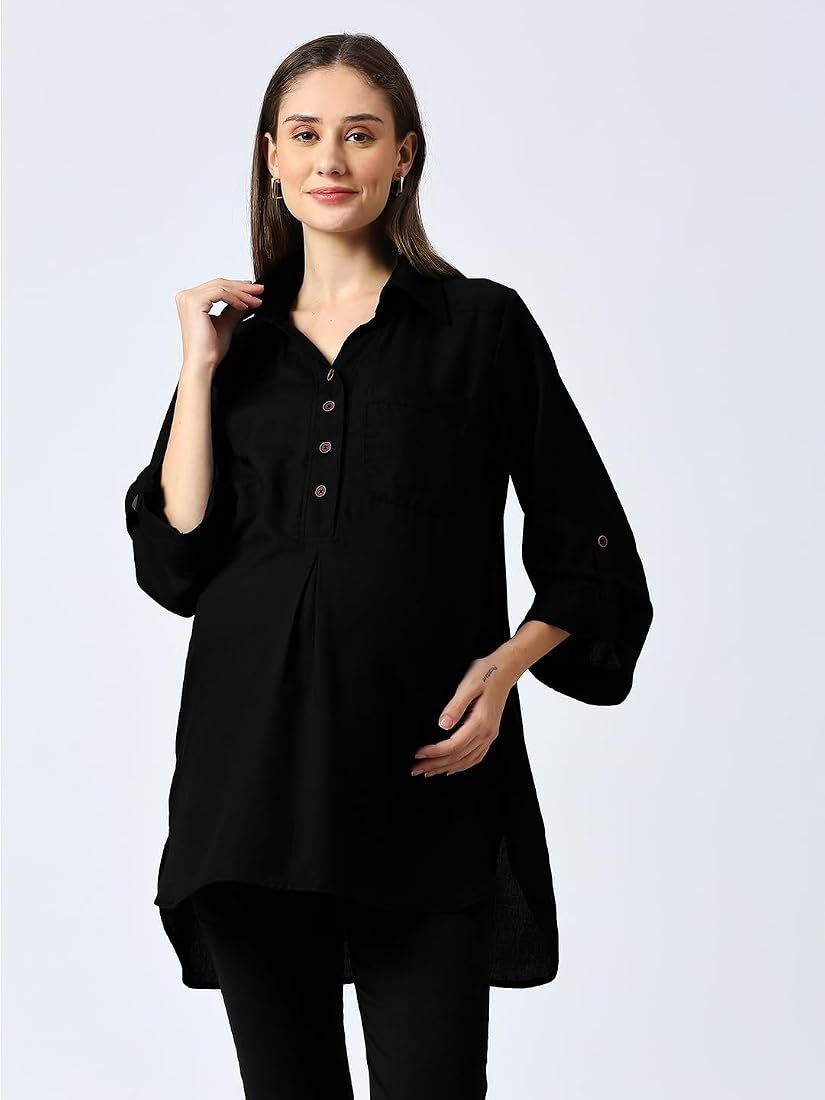 Chemise robe noir