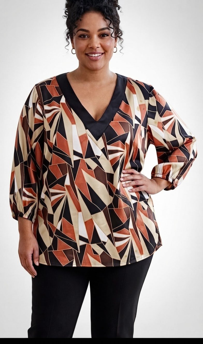 Chemise satiné over sizede Russel kump