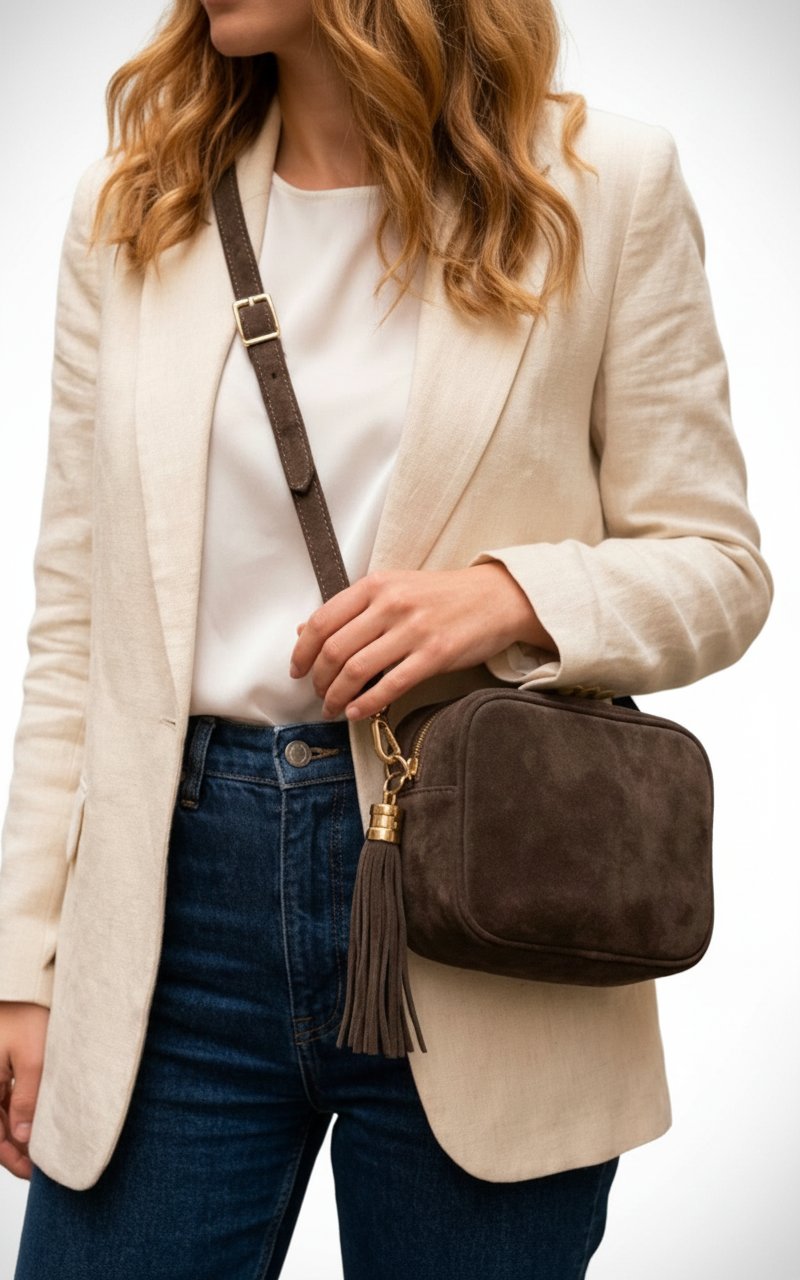 Sac à bandoulière en cuir véritable 