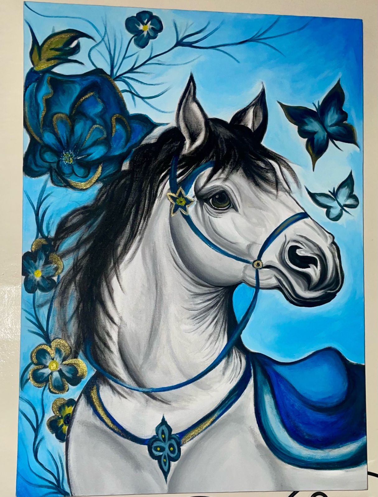 Tableau en acrylique Le cheval 🐴🐎🐴.
