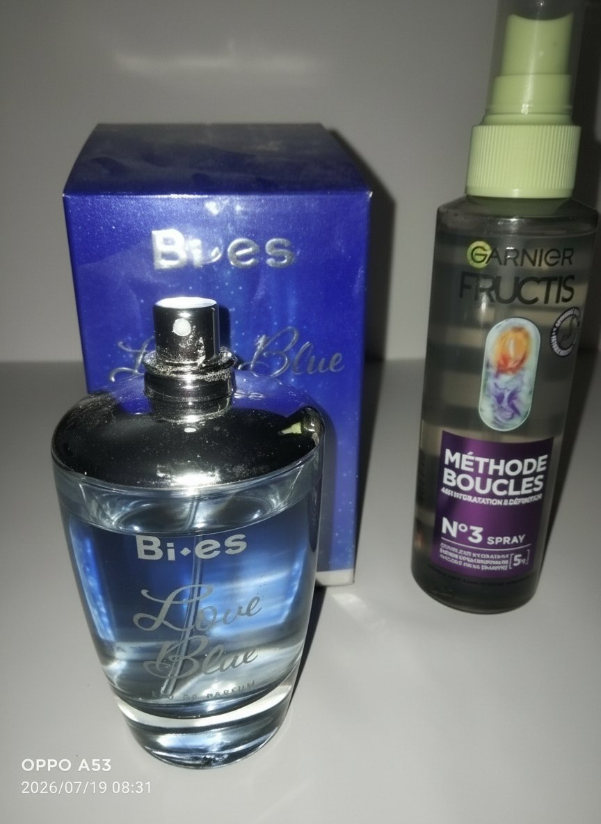 Lot parfum  Love Blue et sérum Garnier pour cheveux bouclés🌷💖❤️ 