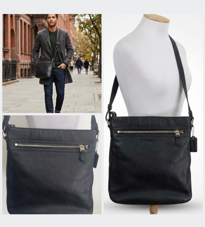Sac à bandoulière en cuir véritable Coach 🖤🖤🖤🖤