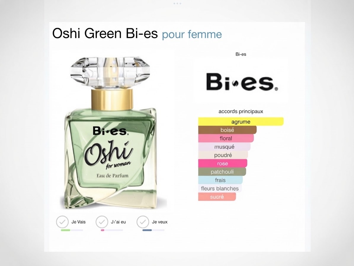 Parfum 50ml  Oshi importé de France